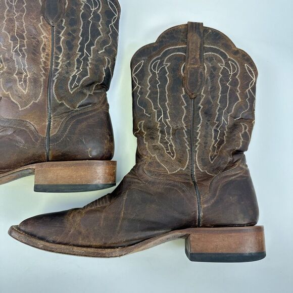 J.B. Dillon Mad Dog Bone Square Toe Boot Goat Leather Brown JBM3208 Western 11.5 - Picture 13 of 16